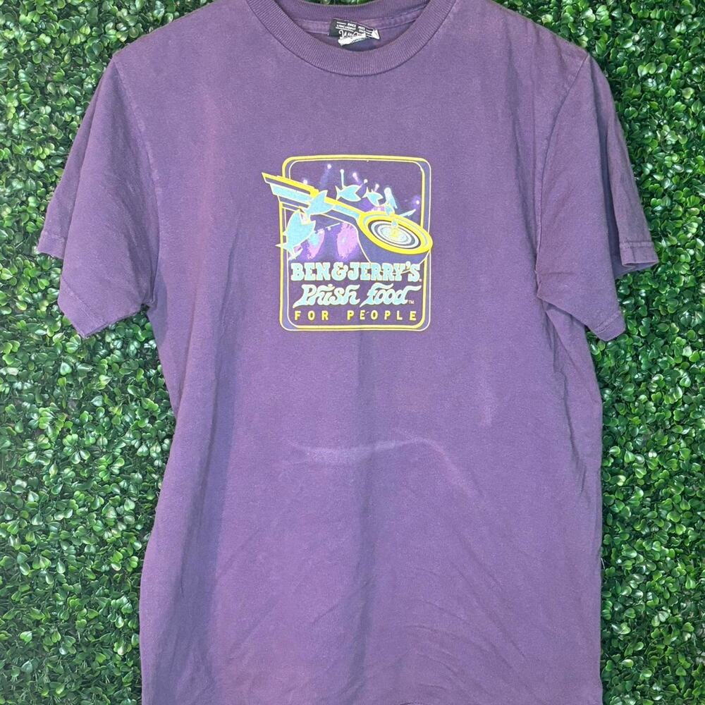 Vintage 90s Ben & Jerry's Phish Food For the people Band Tee size S